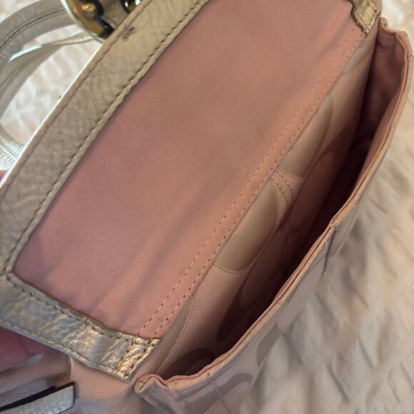 Authentic COACH PENELOPE BLUSH PINK GOLD SIGNATURE satchel handbag - Picture 10 of 10